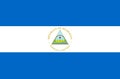 Nicaragua national flag, official flag of Nicaragua accurate colors