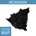 Nicaragua vector map with title