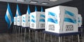 Nicaragua - voting booths - election concept