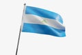 Nicaragua - waving fabric flag