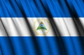 Nicaragua waving flag illustration.