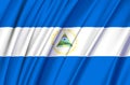 Nicaragua waving flag illustration.