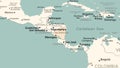 Nicaragua on the world map