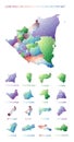 Nicaraguan low poly regions.