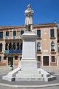 Niccolo Tommaseo statue with pedestal in Venice, Italy Royalty Free Stock Photo