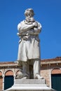 Niccolo Tommaseo statue in Venice, Italy Royalty Free Stock Photo