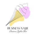 Nice Abstract Ice Cream Shop Modern Pink and Yellow Logo