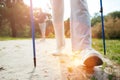 Nice active man making a step forward Royalty Free Stock Photo