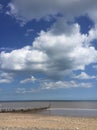 View of seaside in Hornsea, Yorkshire, Great Britain Royalty Free Stock Photo