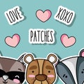 Nice animals patches fashion design