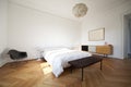 Nice apartment refitted, bedroom Royalty Free Stock Photo