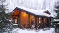 A nice architected wooden house in the forest