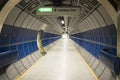 Nice architecture and details of corridor with sign Jubilee Line in London