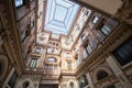 Nice architecture in Rome painted walls Galleria Sciarra