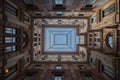 Nice architecture in Rome painted walls Galleria Sciarra