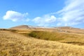 Nice autumn landscape with cloudly sky