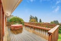 Nice back deck with a view. Royalty Free Stock Photo