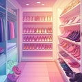 nice background of elegant clothes room Royalty Free Stock Photo