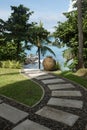 nice bali style tropical garden Royalty Free Stock Photo