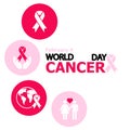 Nice and beautiful abstract for World Cancer Day with nice and creative symbol illustration in a red colour in a grey shade