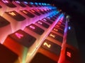 So nice and beautiful ranbow keyboard Royalty Free Stock Photo