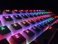 So nice and beautiful ranbow keyboard Royalty Free Stock Photo
