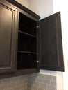 Nice black cupboard in a new house
