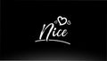 nice black and white city hand written text with heart logo