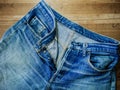 Nice blue jeans in vintage style Royalty Free Stock Photo