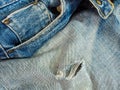 Nice blue jeans in vintage style Royalty Free Stock Photo