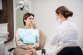 A nice brunette woman having a dental check-up Royalty Free Stock Photo