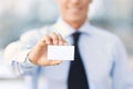 Nice businessman standing near office building Royalty Free Stock Photo