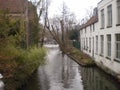 Nice Canal In The Village In Bruges.