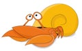 Nice cartoon cute vector crab