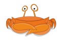 Nice cartoon cute vector crab