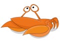 Nice cartoon cute vector crab