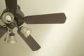Nice ceiling fan hanging in the room Royalty Free Stock Photo