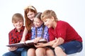 Nice children reading book Royalty Free Stock Photo