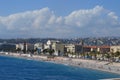 Nice city beach panoramic view, France. Royalty Free Stock Photo