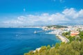 Nice city french riviera mediterranean sea blue sky Royalty Free Stock Photo