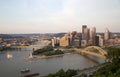 Nice city Pittsburgh on sunset PA USA
