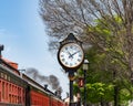 Nice clock in Historic Strasburg Rail Road Station,steam train, railway passenger car, PA USA