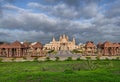 Nice cloudscape over the campus of Shree Swaminarayan Mandir, Ambe Gaon, Pune .