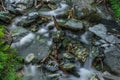 Nice color clean creek near Huttschag village in summer hot day Royalty Free Stock Photo