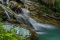 Nice color clean creek near Huttschag village in summer hot day Royalty Free Stock Photo