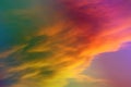 Nice colorful heavy partially cloudy sky for using in design as background