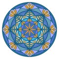Nice colorful Vector Mandala. Geometric circle element. Royalty Free Stock Photo