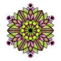 Nice colorful Vector Mandala. Geometric circle element. Royalty Free Stock Photo