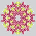 Nice colorful Vector Mandala. Geometric circle element. Royalty Free Stock Photo