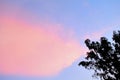 Nice colourful clouds with sunset light effect